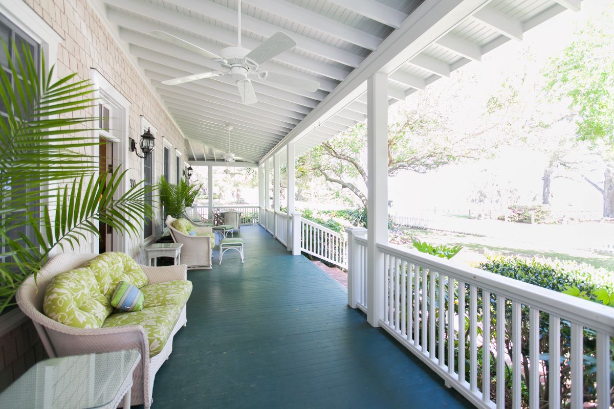 nice porch with furniture
